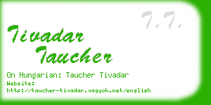 tivadar taucher business card